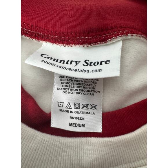 Vintage 90s Country Store Autumn Thanksgiving Wreath Pullover Grandma Cottage M - Picture 3 of 6